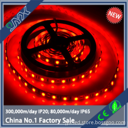 Flexible Red Color 60LED Per Meter 300LED Strip Light SMD5050 LED 12V Non-waterproof flashing led strip light wholesale